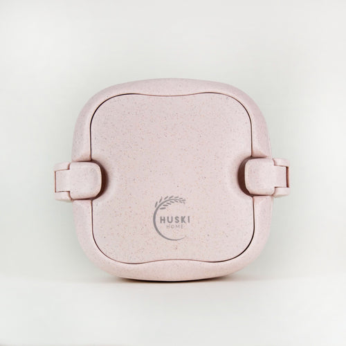Huski Home sustainable rice husk travel lunch box with handles - Huski Home is a family run eco-conscious business in London - rose pink