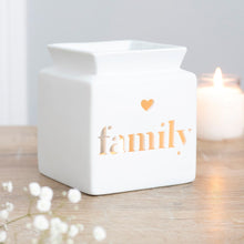 Load image into Gallery viewer, Wax Burner &amp; Melts Gift Box Set  - Family - White
