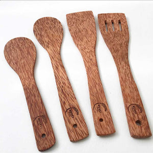 Huski Home set of 4 coconut wood cooking utensils - Huski Home is a family run eco-conscious business in London