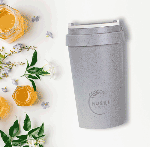 Huski Home reusable travel cup in slate gray 400 ml the perfect size cup and a great eco friendly gift