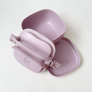 Multi-compartment reusable lunch box in Lilac