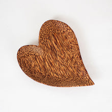 Load image into Gallery viewer, huski home wood heart coconut wood plate
