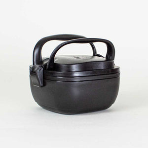 Huski Home sustainable rice husk travel lunch box with handles - Huski Home is a family run eco-conscious business in London - obsidian black
