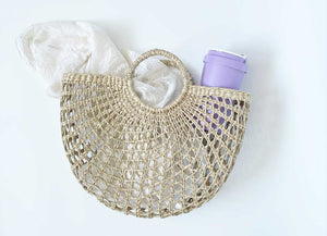 Handmade natural seagrass handbag