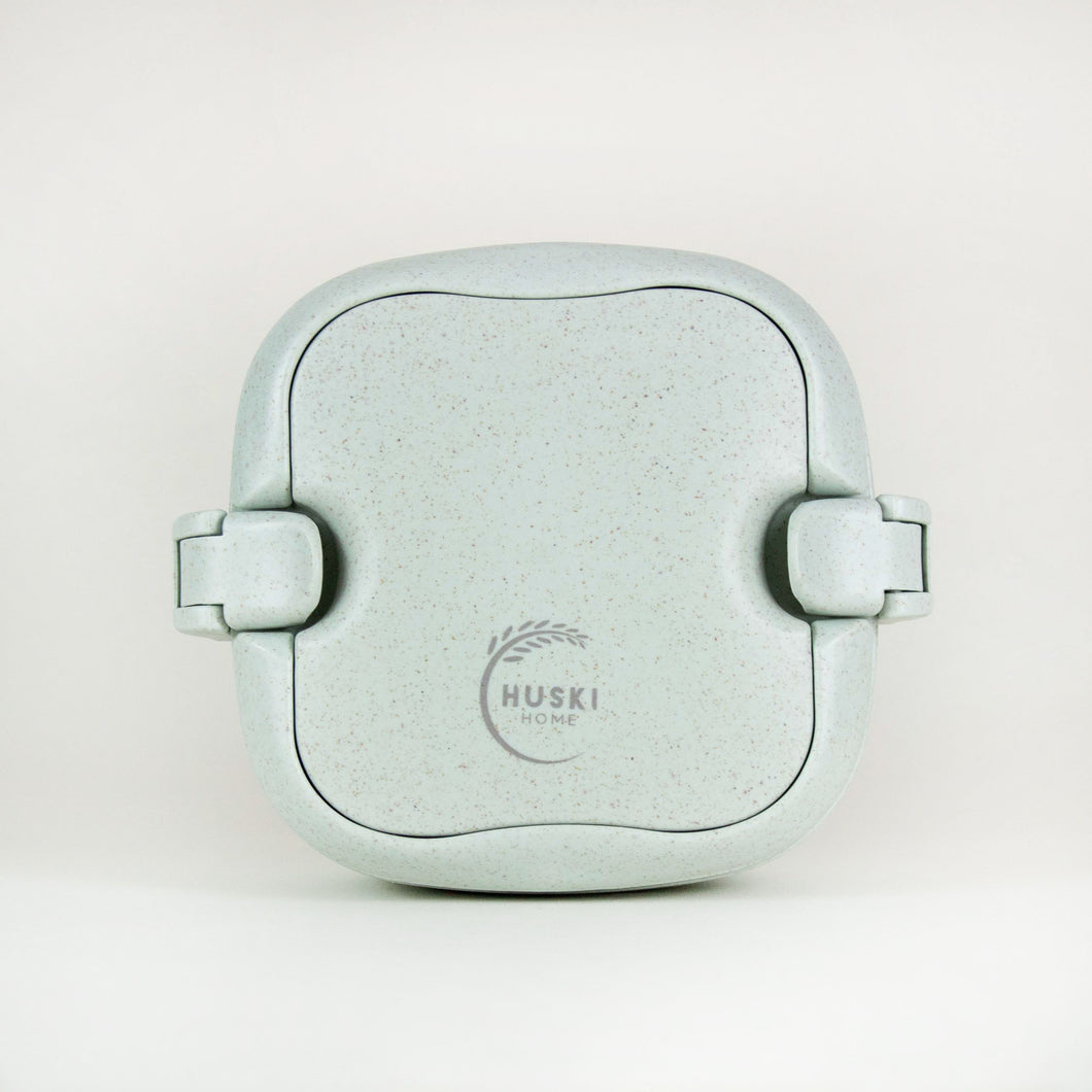 Huski Home sustainable rice husk travel lunch box with handles - Huski Home is a family run eco-conscious business in London - duck egg blue