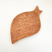 Load image into Gallery viewer, huski home plate made from coconut wood that is shaped like a leaf
