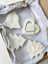 Load image into Gallery viewer, Hand-poured natural wax Christmas tree decorations - Winterwonderland Fragrance
