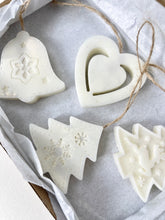 Load image into Gallery viewer, Hand-poured natural wax Christmas tree decorations - Winterwonderland Fragrance
