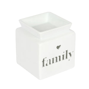 Ceramic Wax Burner - Family - White