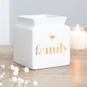Wax Burner & Melts Gift Box Set  - Family - White