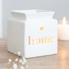 Load image into Gallery viewer, Wax Burner &amp; Melts Gift Box Set - Home - White
