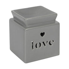 Load image into Gallery viewer, Ceramic Wax Burner - Love - Grey
