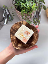Load image into Gallery viewer, Gift Set: natural soap bar, loofah, coconut husk soap dish
