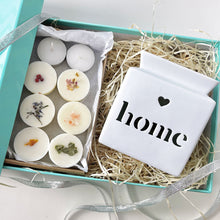 Load image into Gallery viewer, Wax Burner &amp; Melts Gift Box Set - Home - White

