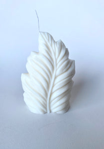 Large Feather Sculpted Candle