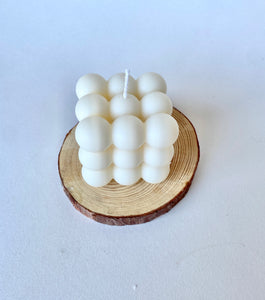 Bubble Cube Sculpted Candle