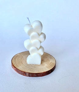Heart Stack Sculpted Candle